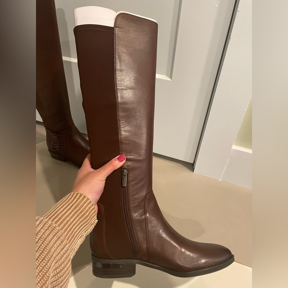 Vince Gamuto prolanda riding boots in red mahogany